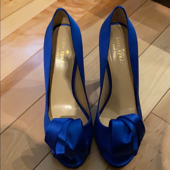 Kate Spade blue satin heels - Picture 5 of 5